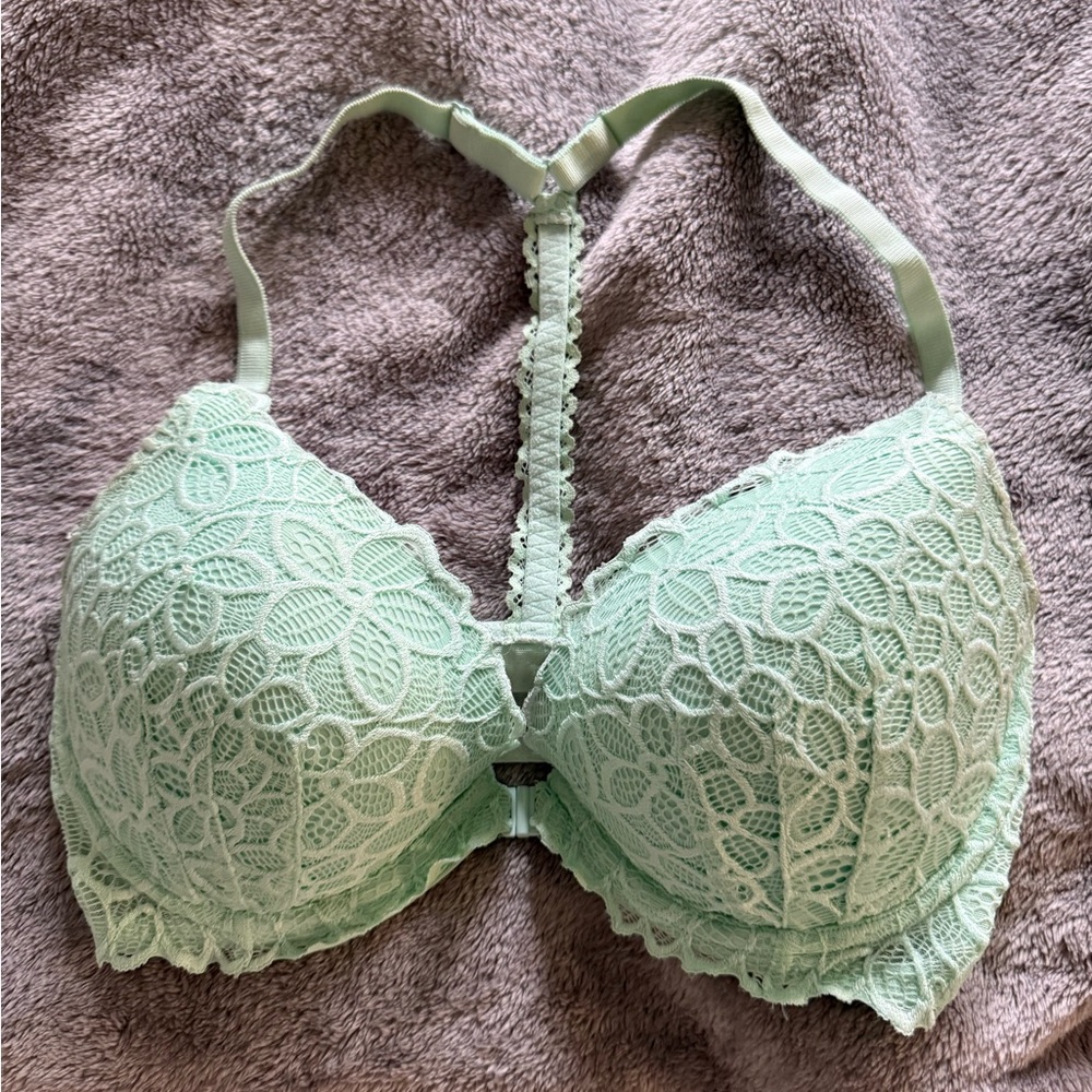 Victoria’s Secret Pink Mint Green Lace Bra
